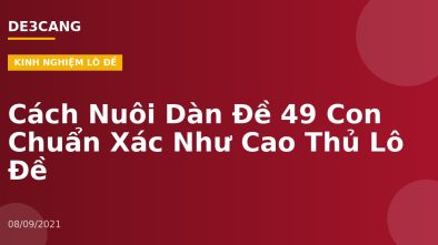 Cách Nuôi Dàn Đề 49 Con Chuẩn Xác Như Cao Thủ Lô Đề