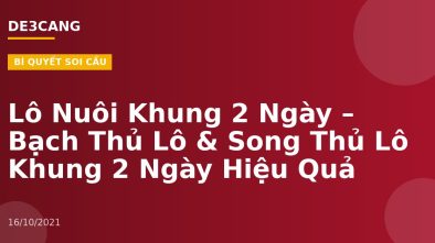 Lô Nuôi Khung 2 Ngày – Bạch Thủ Lô & Song Thủ Lô Khung 2 Ngày Hiệu Quả